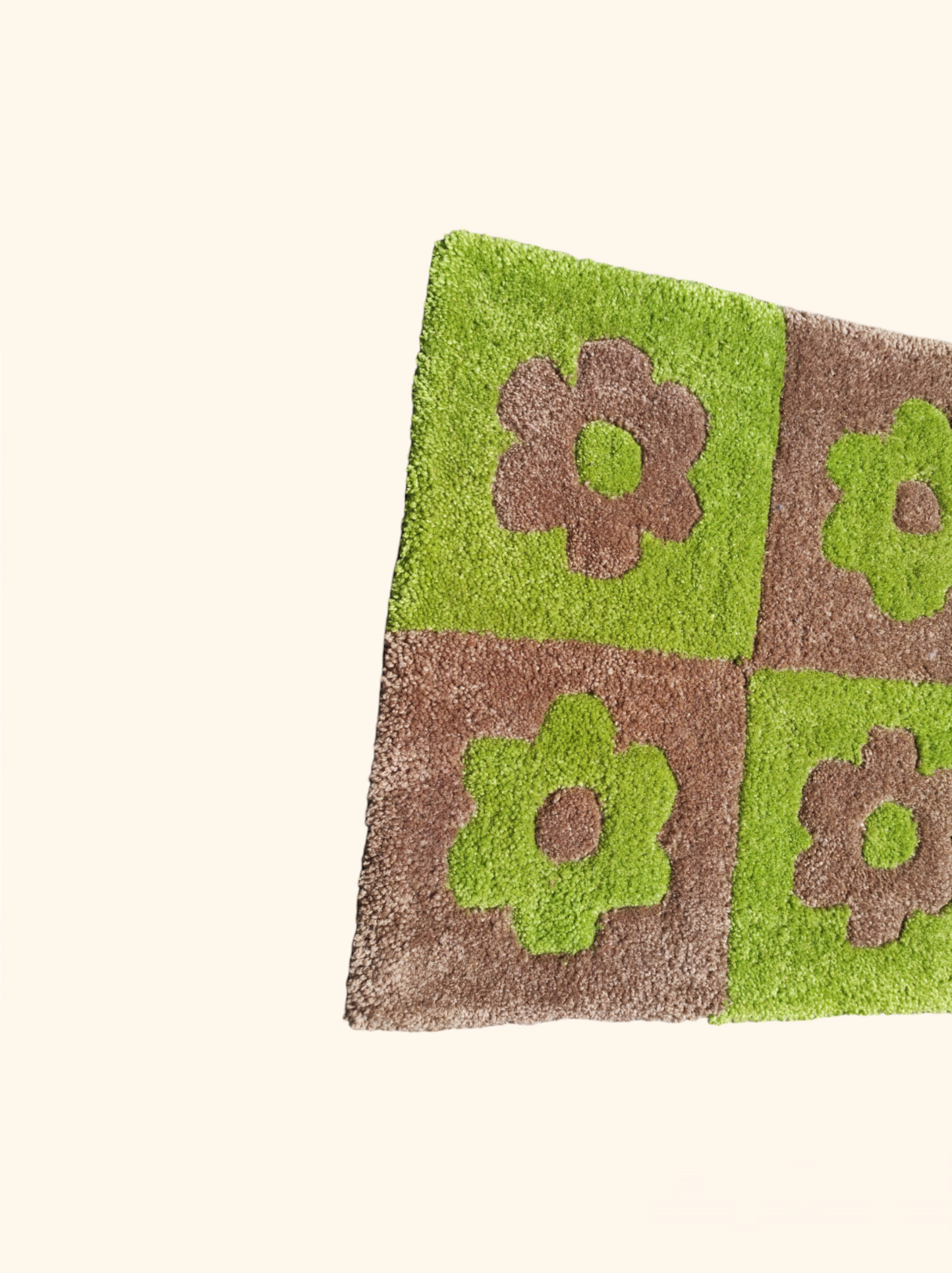 TAPIS CARRÉ FLORAL