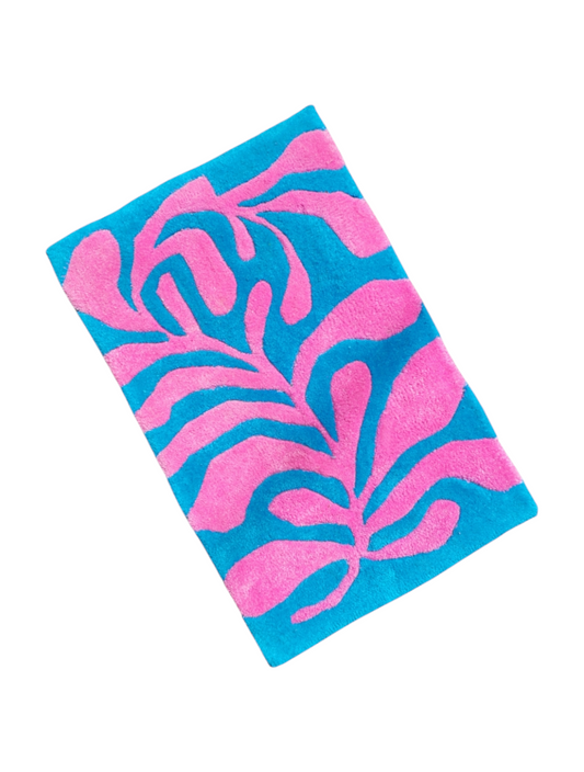 TAPIS TURQUOISE & ROSE