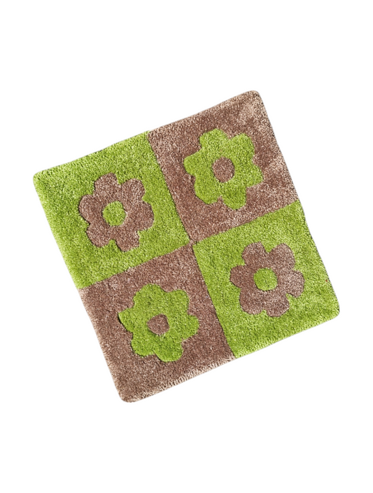 TAPIS CARRÉ FLORAL
