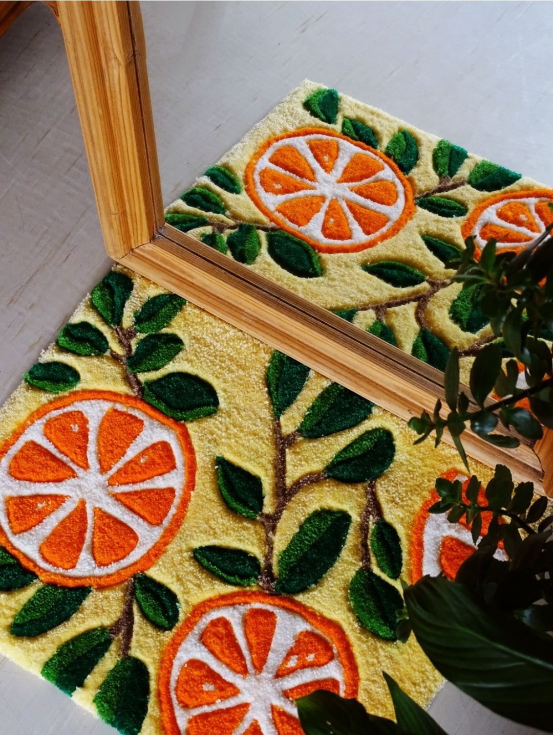 TAPIS/SUSPENSION MURALE ORANGES