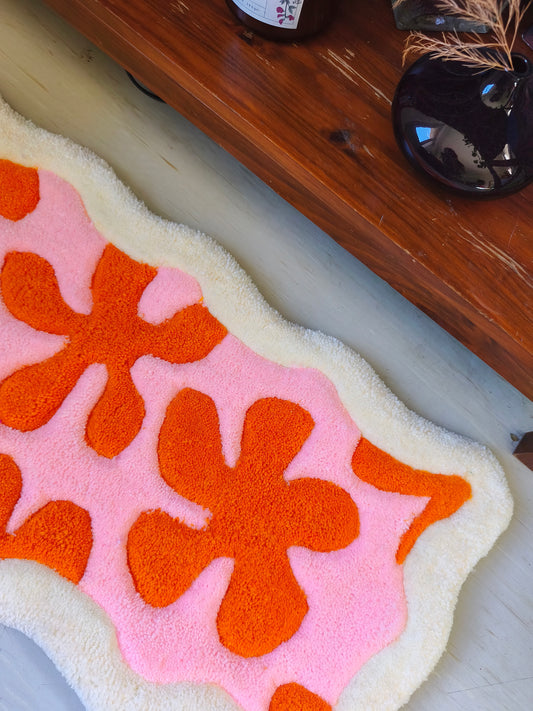 TAPIS ROSE & ORANGE