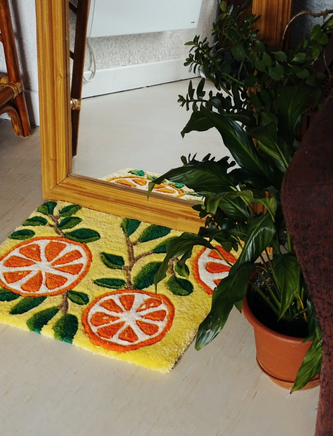 TAPIS/SUSPENSION MURALE ORANGES