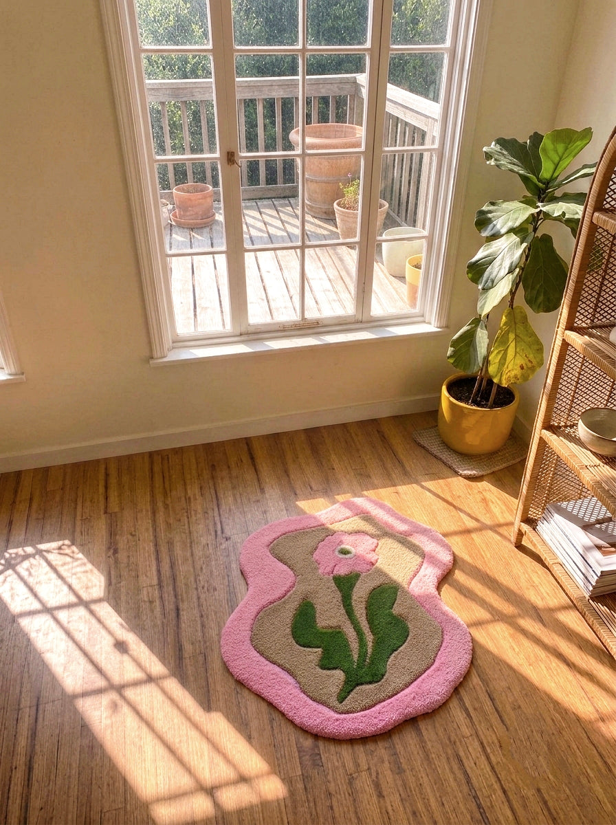 TAPIS FLEUR STYLE VINTAGE